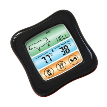Digital Meat Thermometer with Timer and Wired Probe for Oven BBQ Grilling and Accurate Cooking