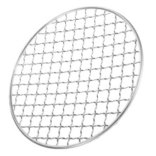 Stainless Steel Round BBQ Grill Grate, Lightweight EasyClean Mesh for Outdoor Camping