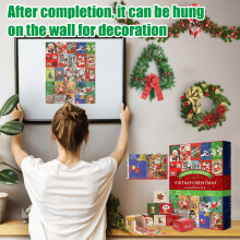 (A) Advent Calendar Blind Box Christmas Puzzle 24 Day Countdown Calendar 1008 Blocks (24 Boxes) Family Fun Puzzle Game