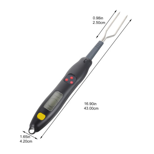 Digital Meat Thermometer Fork with LCD Display, Instant Readout and Cooking Level Indicator for BBQ 1