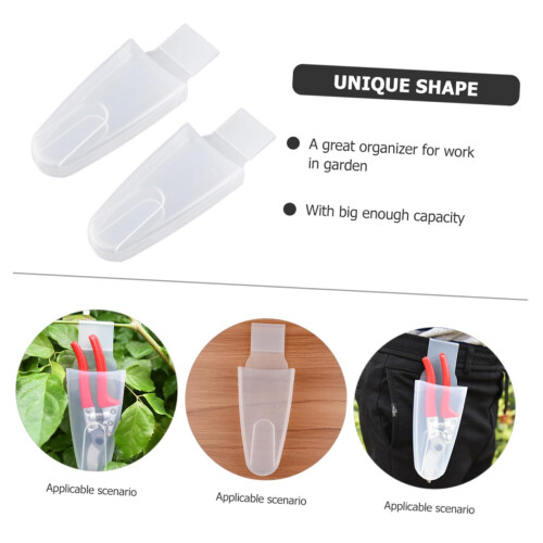 2pcs Pruning Shear Sheath Set, Durable Plastic Protective Case for Gardening Scissors, Safe Blade Protection 2