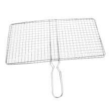 Fish Grill Basket Stainless Steel Mesh Keeps Food Intact Easy Clean Outdoor BBQ for Camping