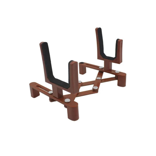 Foldable Adjustable Violin Stand with Bow Holder Non‑Slip Padding Durable Frame for 4/4 and 3/4 Violins