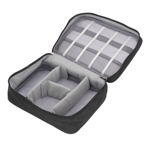 Data Cable Charger Bag Large 24.5x18.5x10cm Black