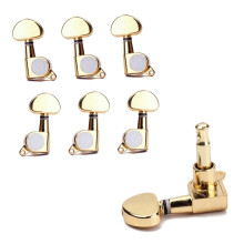 6pcs Golden Guitar Tuning Pegs Set Semiclosed Locking Tuners for Acoustic and Electric Guitar