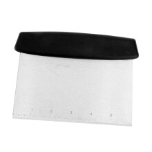 Stainless Steel Dough Cutter Scraper with Ergonomic Handle Grip for Baking BBQ and Griddle Cooking