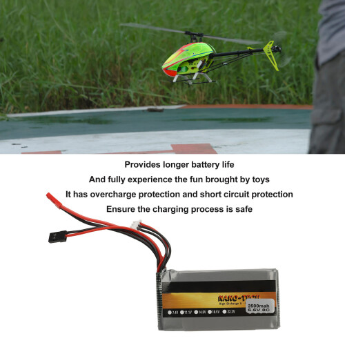 6.6V 2500mAh 8C LiPo Battery for Model Airplane 2