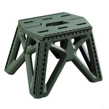 Folding Stool with Hexagonal Comfort Seat, Durable Load Support for Camping and Outdoor Use (Black)