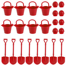 8Sets Miniature Firefighter Kit in Red Plastic for Kids Diorama