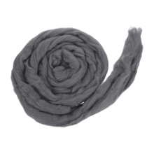 Soft Grey Wool Roving for Needle Felting DIY Wool Craft Fiber