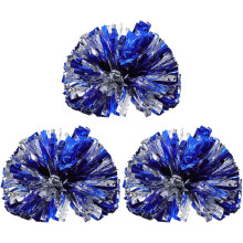 3St Felgekleurde Blauwe Pom Poms Plastic Voor Cheerleading