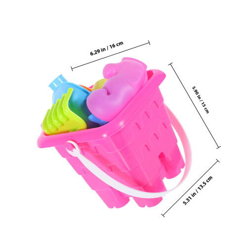 1Set Kinderen Strand Speelset ABS Emmer Schep in Heldere Kleuren 1