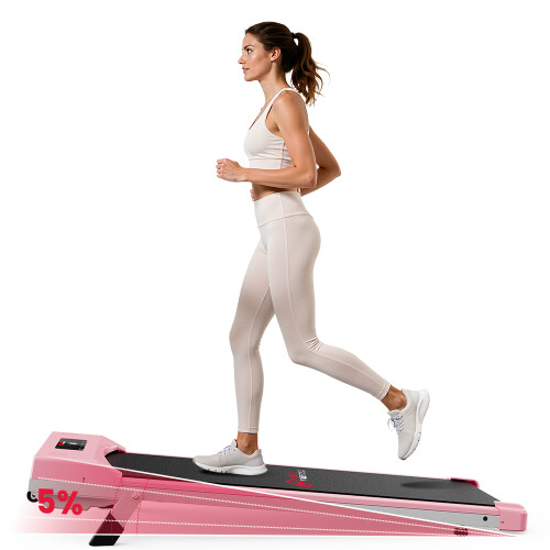 Tapis de Course C1 2-en-1 Inclinable 5% Walking Pad Rose