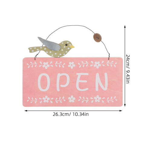 Robust Holz Open Closed Türschild Pink Hängend Für Geschäft 1