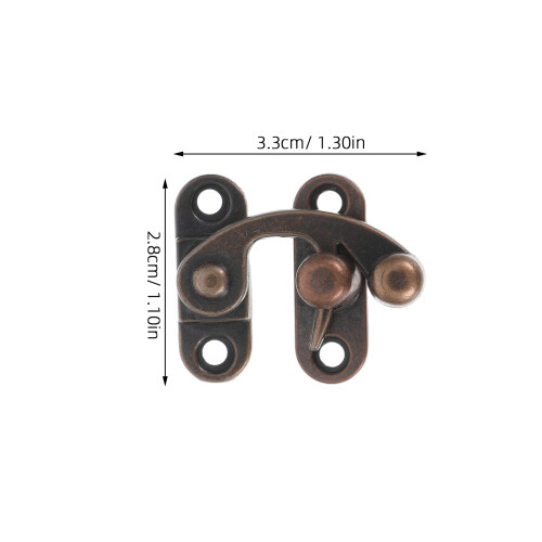 6Pcs Iron Decorative Small Latches Vintage Lock Clasps for Boxes 1