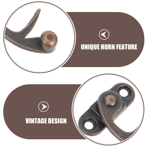 6Pcs Iron Decorative Small Latches Vintage Lock Clasps for Boxes 2