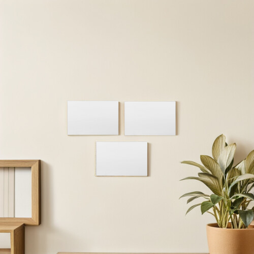 10Pcs Shatterproof Acrylic Mirror Tiles Self-Adhesive White Wall Decor 2