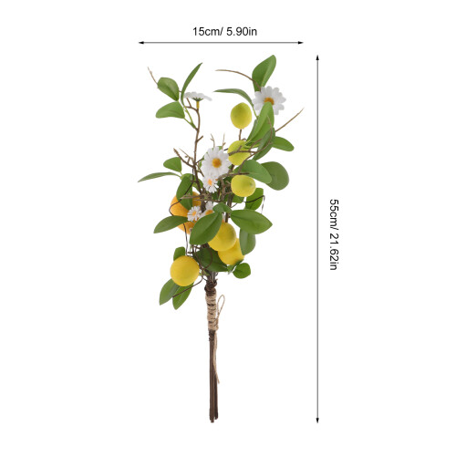 Decorative Artificial Lemon Branch with Lifelike Lemons for Table 1