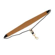 Ergonomic Adjustable PU Leather Saxophone Neck Strap for Alto Sax with Comfortable Harness, Khaki