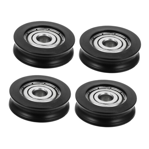 4pcs Nylon Door Window Roller Set, Smooth Bearing Movement,  Load Capacity, Easy Screw Installation