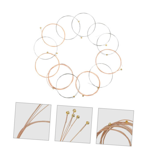 Phosphor Bronze Acoustic Guitar Strings Set 12pcs Bright Clear Tone Long Sustain Durable 2