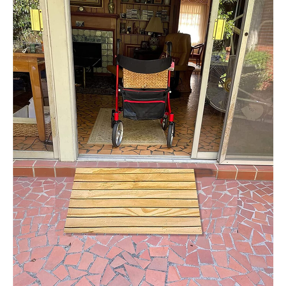 Wooden Wheelchair Ramp 50x85x12.5cm NonSlip Heavy Duty Threshold Ramp for Home Doorways