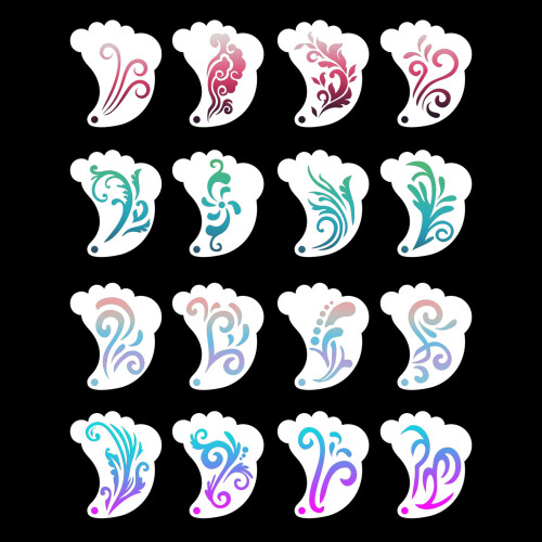 16PCS Face Painting Templates for Wall Canvas Decor
