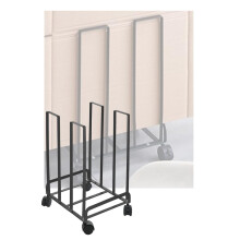 Black Carbon Steel Storage Cart with Wheels, Durable Mobile Carton Organizer Rack for Home and Supermarket