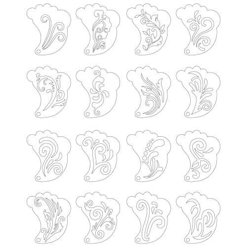 16PCS Face Painting Templates for Wall Canvas Decor 2