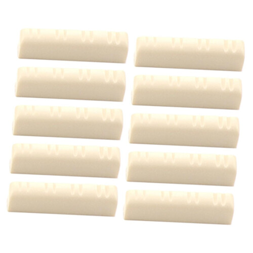 10pcs Preslotted Mandolin Nut Replacement Plastic Mandolin String Nut for Enhanced Tone and Durability