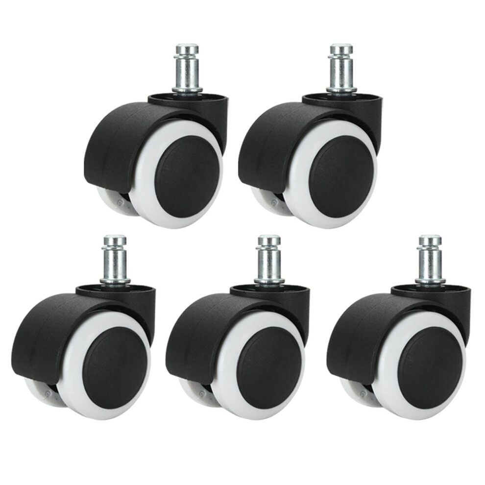 Office Chair Wheels 5 Pack 2 Inch Silent Rolling Chair Casters For Hardwood Floors Smooth 360 Swivel 9073542928416