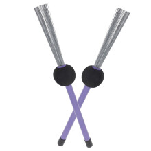 2pcs Stainless Steel Wire Drum Brushes with Comfortable Grip for Jazz Cajon and Snare