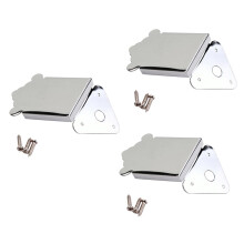 Silver Metal Triangle Mandolin Tailpiece Replacement Set with Coverplate for Quick String Change