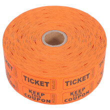 Billets De Tombola Orange Papier Double Usage