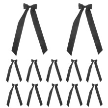 12Pcs Black Bowknot Decor for Presents Self-Adhesive Elegant Bows