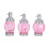 3Pièces Mini Flacons Métal Argent Décoratifs Pour Maison De 1