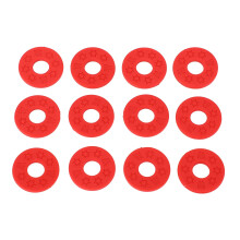 Red Guitar Strap Locks Set 12PCS, Non Slip Durable PE Strap Protectors for Electric Acoustic Guitar, Secure Fit
