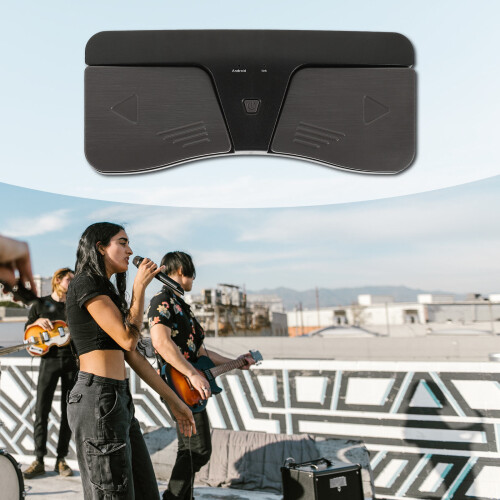 Tourneur Page Sans Fil ABS Noir Pédale Compacte Facile 2