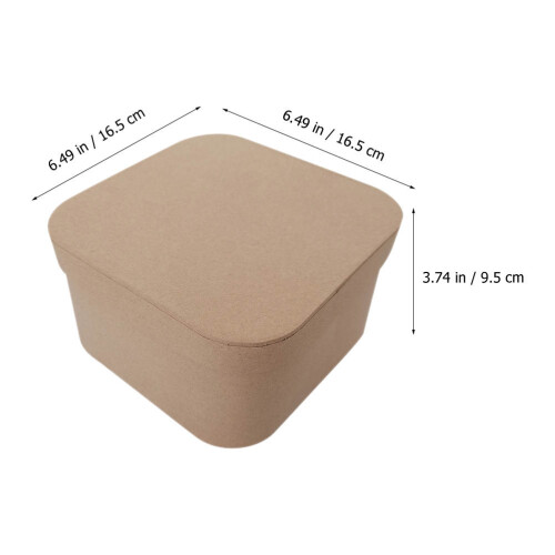 Boîte Cadeau Kraft Marron Clair Multifonction Pour Stockage 1