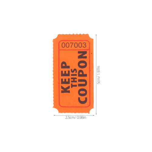 Billets De Tombola Orange Papier Double Usage 1