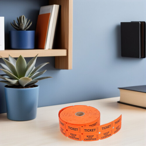 Billets De Tombola Orange Papier Double Usage 2