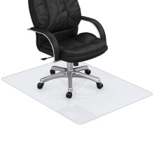 Clear Vinyl Floor Protector 130x150cm Heavy Duty Non Slip Office Chair Mat for Hardwood Floors