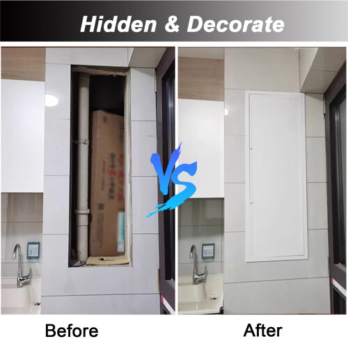 35x35cm Lockable White Metal Access Panel for Ceiling and Wall, Decorative Bathroom Maintenance Door 2