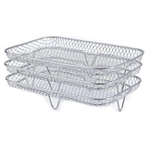 3Tier Air Fryer Rack Set Stainless Steel Stackable Roasting Racks for Oven and Grill Dishwasher Safe