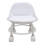 Rolling Stool with Wheels Transparent Acrylic Seat Ergonomic Back Support 360 Silent Wheels Gray 1