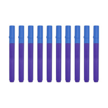 Pack of 10 Safe Markers Disappearing Ink Technology-Blue