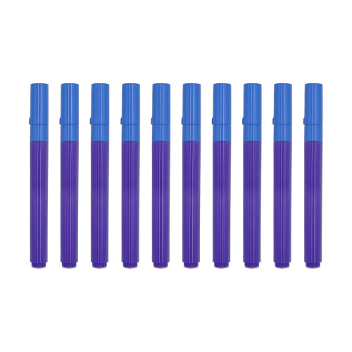 Pack of 10 Safe Markers Disappearing Ink Technology-Blue