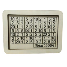 Decorative Wooden Saving Box With Targets Number For Kids-500