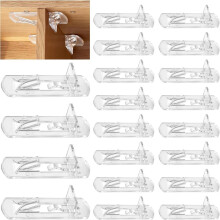 60pack Transparents Plastic Shelf Pin for 3/4 In Thick Cabinet