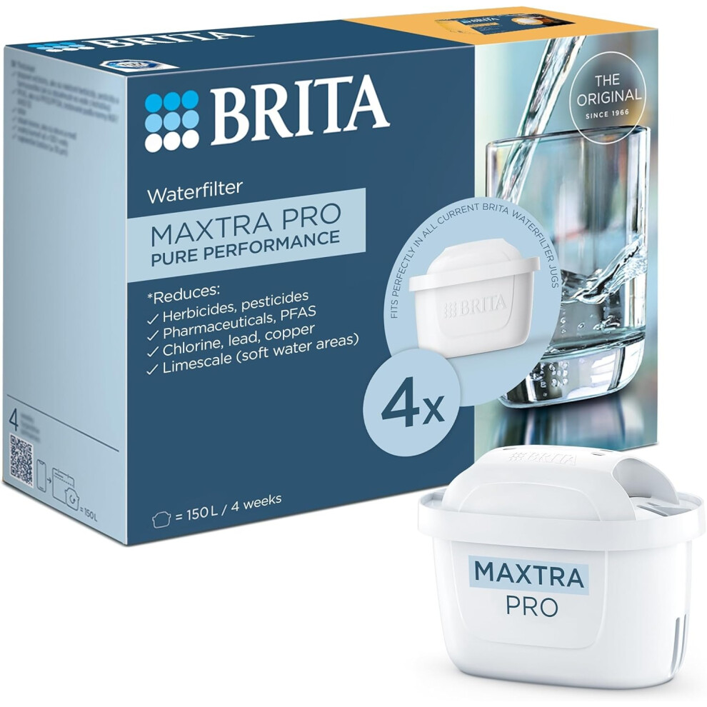 Brita Maxtra Pro 6-Pack Filters Original Refills Reduce Chlorine Pfas & Limescale For Better Tasting Water
